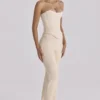 Chiara Vintage Elfenbein Crepe-Hose mit geradem Bein Chiara Vintage Elfenbein Crepe-Hose mit geradem Bein