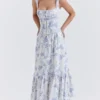 Chicca Oberteil mit blauem Blumenprint Chicca Oberteil mit blauem Blumenprint