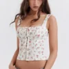 Chicca Rose Print Floral Oberteil Chicca Rose Print Floral Oberteil
