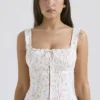 Chicca Weißes Oberteil mit Posy-Print Chicca Weißes Oberteil mit Posy-Print