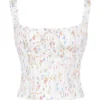 Chicca Weißes Oberteil mit Posy-Print Chicca Weißes Oberteil mit Posy-Print