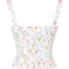 Chicca Weißes Oberteil mit Posy-Print Chicca Weißes Oberteil mit Posy-Print