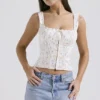 Chicca Weißes Oberteil mit Posy-Print Chicca Weißes Oberteil mit Posy-Print