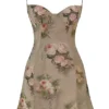 Christiana Vintage-Minikleid mit Blumenmuster