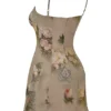 Christiana Vintage-Minikleid mit Blumenmuster