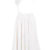 Cindy Weißes Midi-Sommerkleid aus Twill Cindy Weißes Midi-Sommerkleid aus Twill
