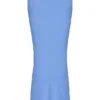 Clara – Midirock aus blauem Satin im Schrägschnitt Clara – Midirock aus blauem Satin im Schrägschnitt