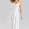 Clarabelle Midi-Sommerkleid aus Baumwolle mit Rosenprint und abnehmbarem Korsett Clarabelle Midi-Sommerkleid aus Baumwolle mit Rosenprint und abnehmbarem Korsett