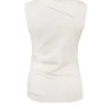 Clementine Elfenbeinfarbenes Kaschmir-Tanktop mit Drapierung und Schal Clementine Elfenbeinfarbenes Kaschmir-Tanktop mit Drapierung und Schal