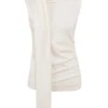 Clementine Elfenbeinfarbenes Kaschmir-Tanktop mit Drapierung und Schal Clementine Elfenbeinfarbenes Kaschmir-Tanktop mit Drapierung und Schal
