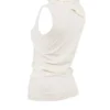 Clementine Elfenbeinfarbenes Kaschmir-Tanktop mit Drapierung und Schal Clementine Elfenbeinfarbenes Kaschmir-Tanktop mit Drapierung und Schal