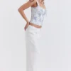 Cleo-Hose aus Leinenmischung in Elfenbein Cleo-Hose aus Leinenmischung in Elfenbein