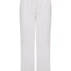 Cleo-Hose aus Leinenmischung in Elfenbein Cleo-Hose aus Leinenmischung in Elfenbein