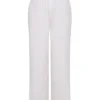 Cleo-Hose aus Leinenmischung in Elfenbein Cleo-Hose aus Leinenmischung in Elfenbein