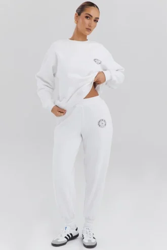 Coast Jogginghose mit weißem Fleece-Futter