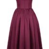 Coco Midi-Kleid aus burgunderrotem Satin-Tüll Coco Midi-Kleid aus burgunderrotem Satin-Tüll