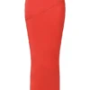 Colette Scarlet Satin-Midirock mit niedriger Taille Colette Scarlet Satin-Midirock mit niedriger Taille