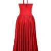 Coquette Scarlet Neckholder-Midi-Kleider Coquette Scarlet Neckholder-Midi-Kleider