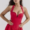 Coquette Scarlet Neckholder-Midi-Kleider Coquette Scarlet Neckholder-Midi-Kleider
