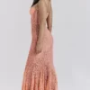 Cordelia Sorbet Lace Godet Maxikleid