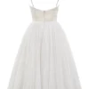 Countess French Dove Tüll-Midi-Kleid