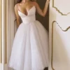 Countess French Dove Tüll-Midi-Kleid