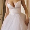 Countess French Dove Tüll-Midi-Kleid