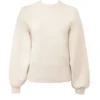 Cressida Cremefarbener Pullover aus schwerer Strickmischung aus Wolle und Kaschmir Cressida Cremefarbener Pullover aus schwerer Strickmischung aus Wolle und Kaschmir