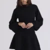 Cressida Schwarzer Pullover aus Wolle und Kaschmir mit Ballonärmeln Cressida Schwarzer Pullover aus Wolle und Kaschmir mit Ballonärmeln