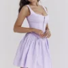 Cupid Orchid Plissee-Mini-Kleid aus Baumwolle Cupid Orchid Plissee-Mini-Kleid aus Baumwolle