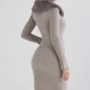 Dahlia Beige Kaschmir-Strickjacke
