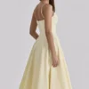 Dahlia Lemon Baumwoll-Midi-Sommerkleid im Prinzess-Schnitt Dahlia Lemon Baumwoll-Midi-Sommerkleid im Prinzess-Schnitt