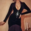 Dahna – Dunkelviolettes Samt-Korsetts-Kleid Dahna – Dunkelviolettes Samt-Korsetts-Kleid