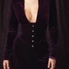 Dahna – Dunkelviolettes Samt-Korsetts-Kleid Dahna – Dunkelviolettes Samt-Korsetts-Kleid