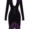 Dahna – Dunkelviolettes Samt-Korsetts-Kleid Dahna – Dunkelviolettes Samt-Korsetts-Kleid