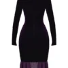 Dahna – Dunkelviolettes Samt-Korsetts-Kleid Dahna – Dunkelviolettes Samt-Korsetts-Kleid