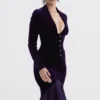 Dahna – Dunkelviolettes Samt-Korsetts-Kleid Dahna – Dunkelviolettes Samt-Korsetts-Kleid