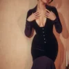 Dahna – Dunkelviolettes Samt-Korsetts-Kleid Dahna – Dunkelviolettes Samt-Korsetts-Kleid