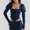 Dana Navy Korsett mit Puffärmeln Dana Navy Korsett mit Puffärmeln