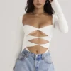 Danica Weißer Bodys mit Cut-outs Danica Weißer Bodys mit Cut-outs