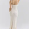 Dara Ecru Rose besticktes Maxikleid Dara Ecru Rose besticktes Maxikleid