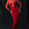 Darcy Scarlet Plunge Midi-Kleid Darcy Scarlet Plunge Midi-Kleid