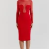 Darcy Scarlet Plunge Midi-Kleid Darcy Scarlet Plunge Midi-Kleid