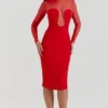 Darcy Scarlet Plunge Midi-Kleid Darcy Scarlet Plunge Midi-Kleid