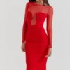 Darcy Scarlet Plunge Midi-Kleid Darcy Scarlet Plunge Midi-Kleid