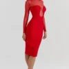 Darcy Scarlet Plunge Midi-Kleid Darcy Scarlet Plunge Midi-Kleid