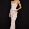 Daria Crystal Satin Cargo-Hose mit geradem Bein Daria Crystal Satin Cargo-Hose mit geradem Bein