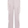 Daria Crystal Satin Cargo-Hose mit geradem Bein Daria Crystal Satin Cargo-Hose mit geradem Bein
