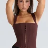 Das Balconette Chocolat Fitted Korsetts-Oberteil Das Balconette Chocolat Fitted Korsetts-Oberteil