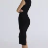 Das Icon Black Bandage Midi-Kleid
